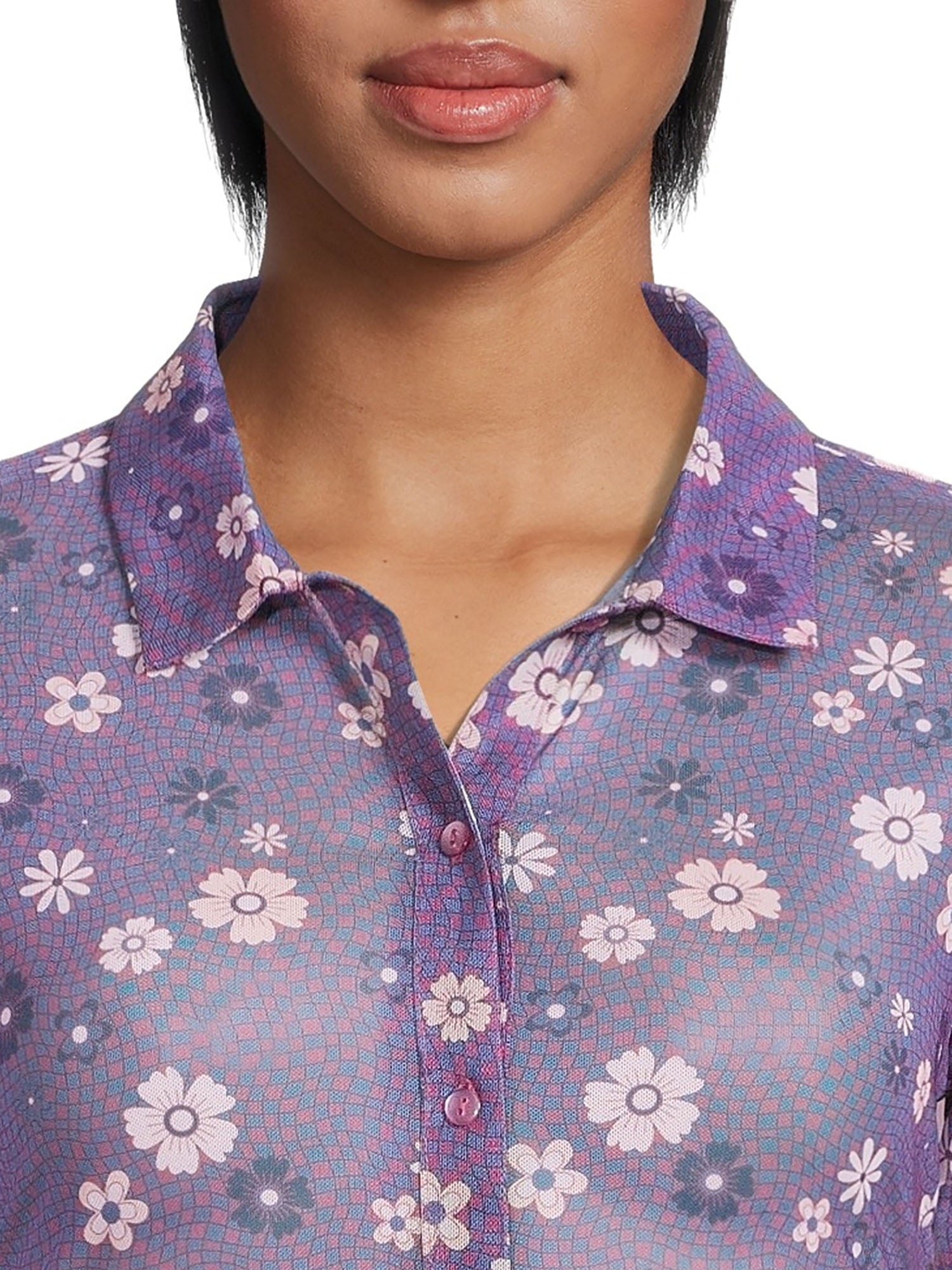 Long Sleeve Mesh Shirt