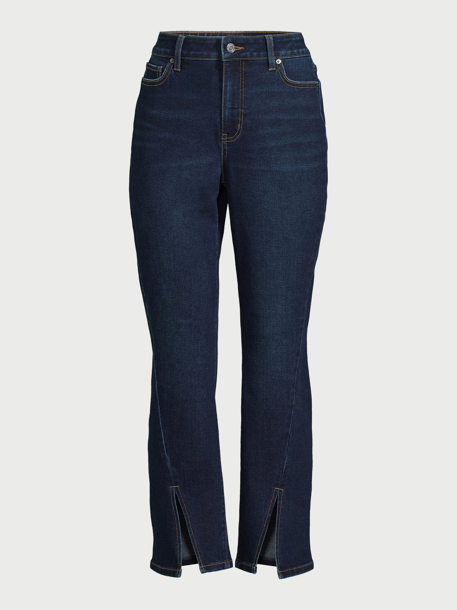 Women's slit straight leg pants