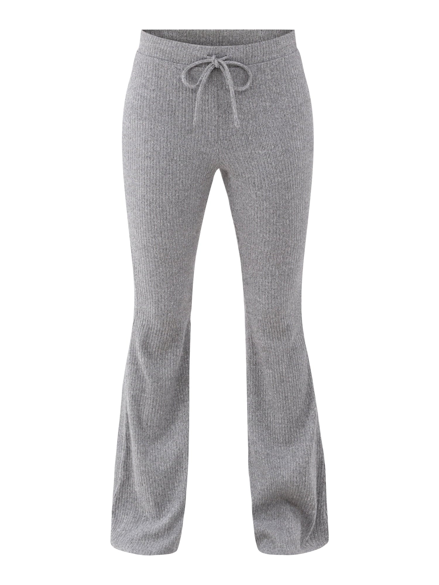 Brushed ribbed flared pants, women's