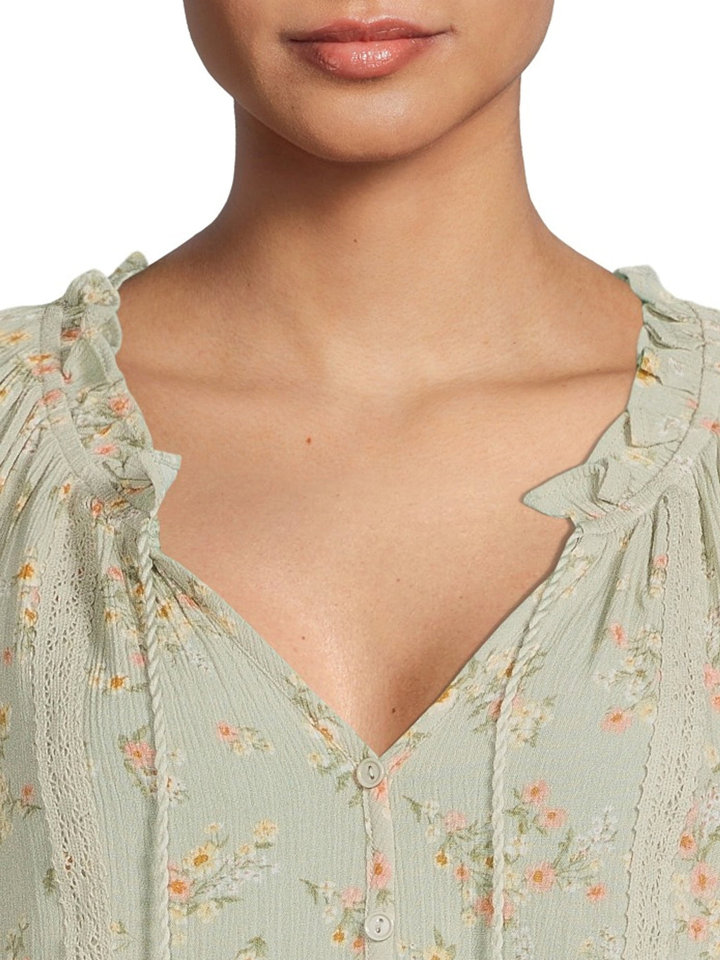 Printed Peasant Top