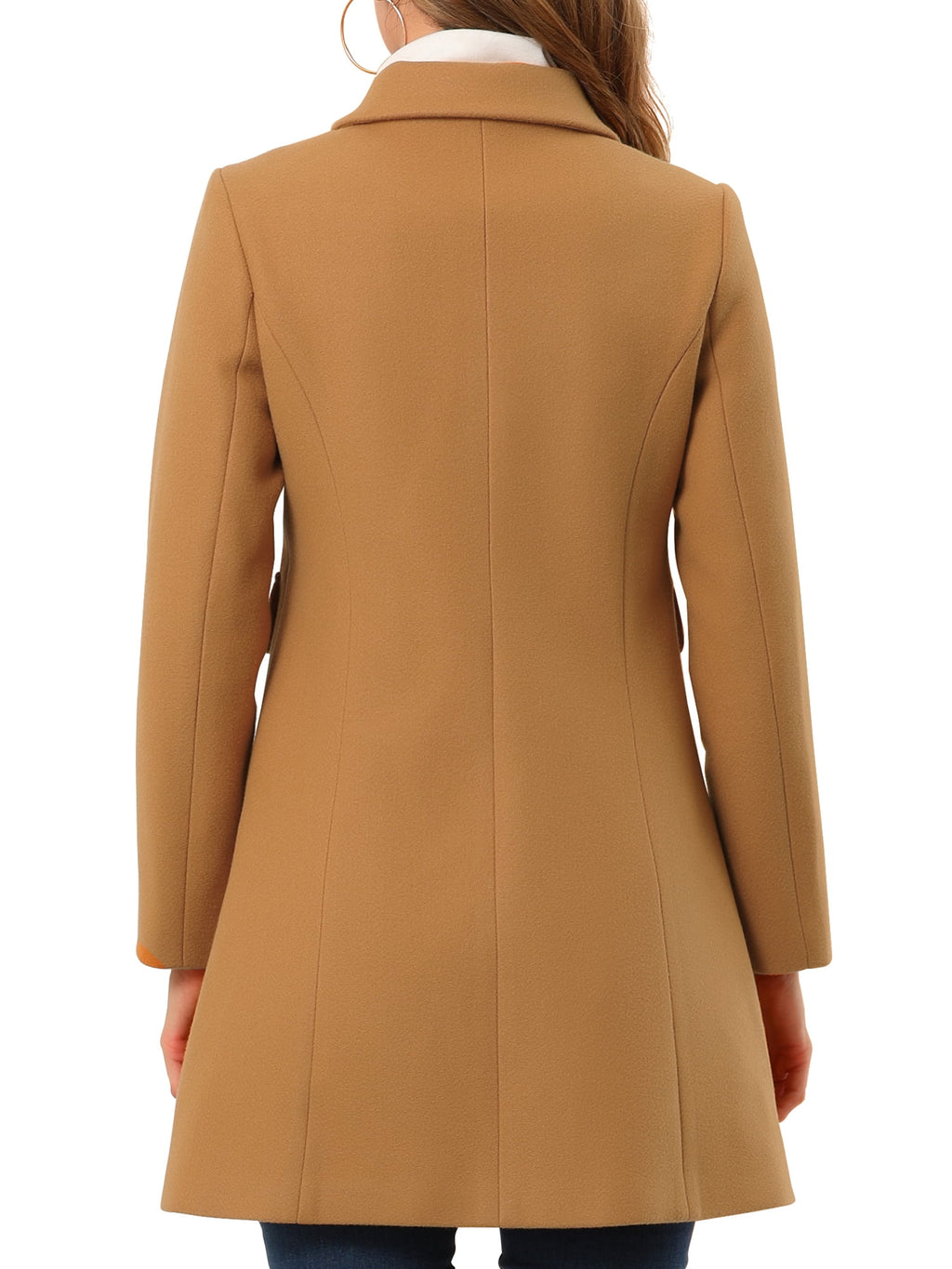 Women's Vintage Lapel Coat Single Breasted Mid-Length Winter Coat