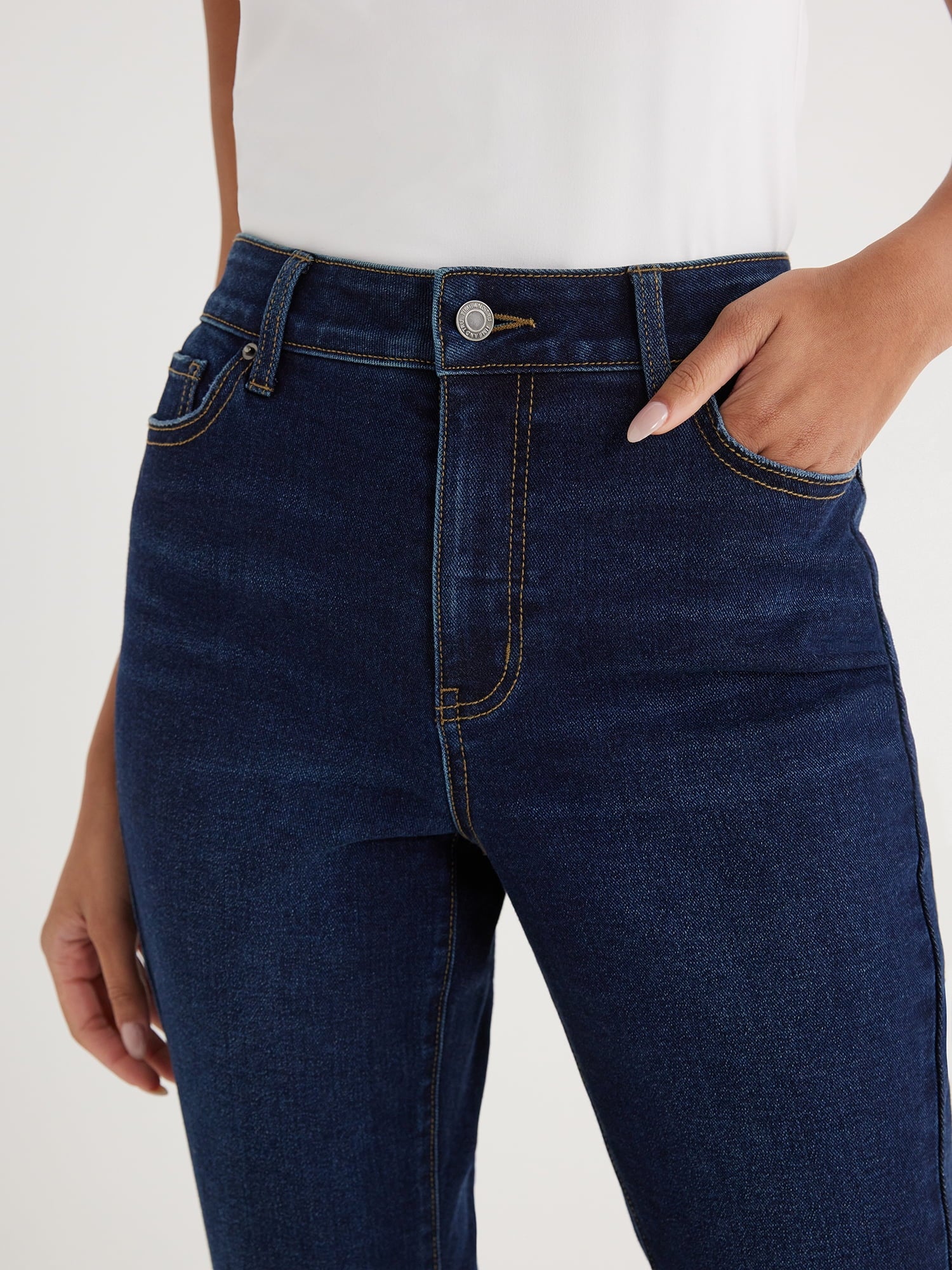 Women's slit straight leg pants