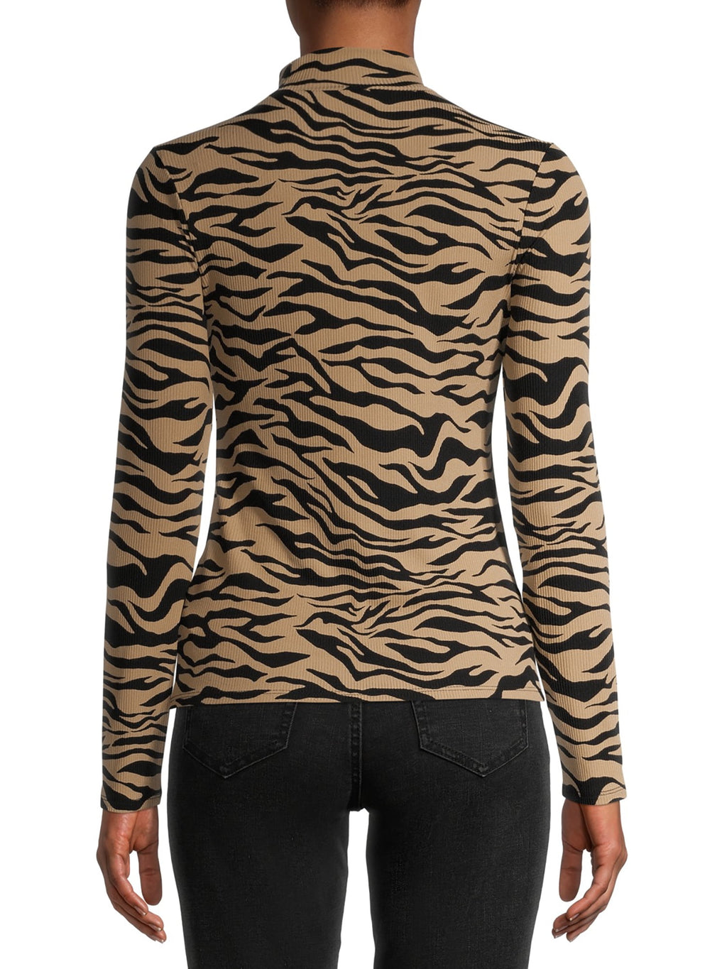 Long sleeve stand collar top