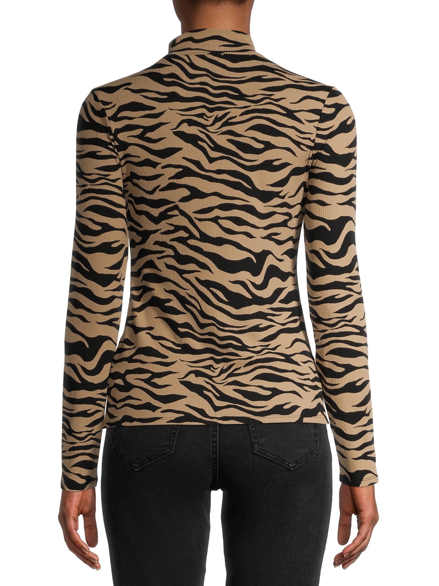 Long sleeve stand collar top