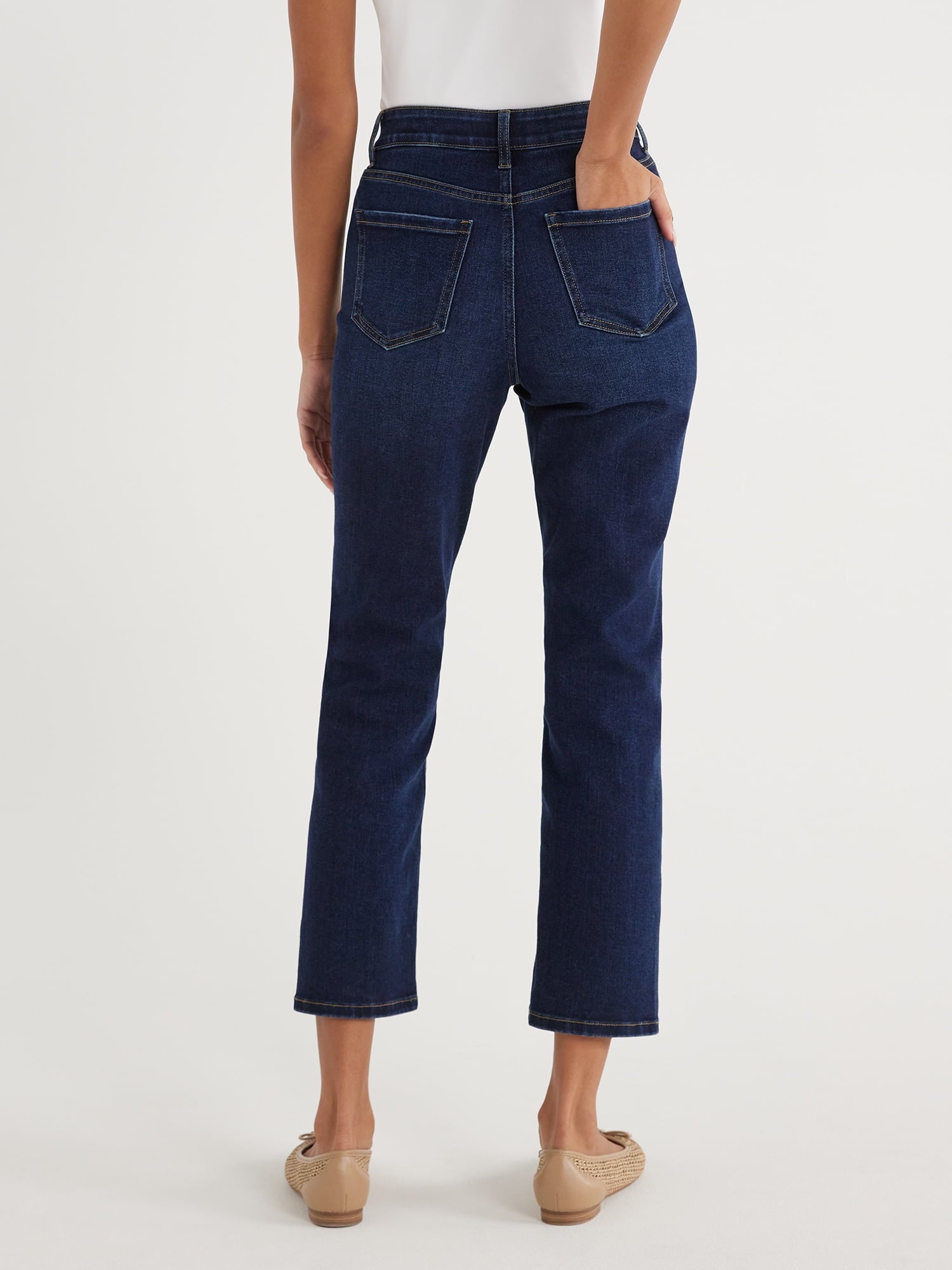 Women's slit straight leg pants