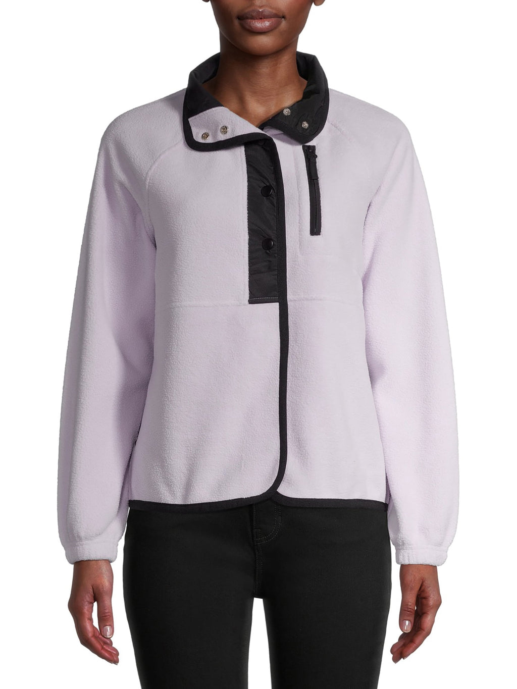 Women's half-snap wool pullover