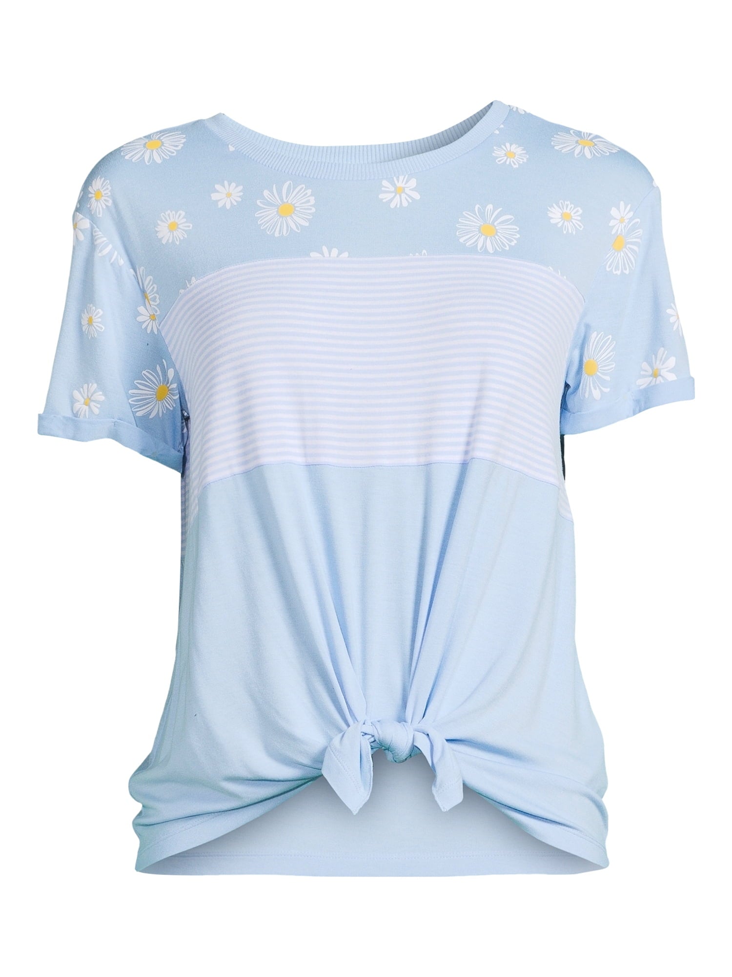 Tie Front Triple Layer T-Shirt