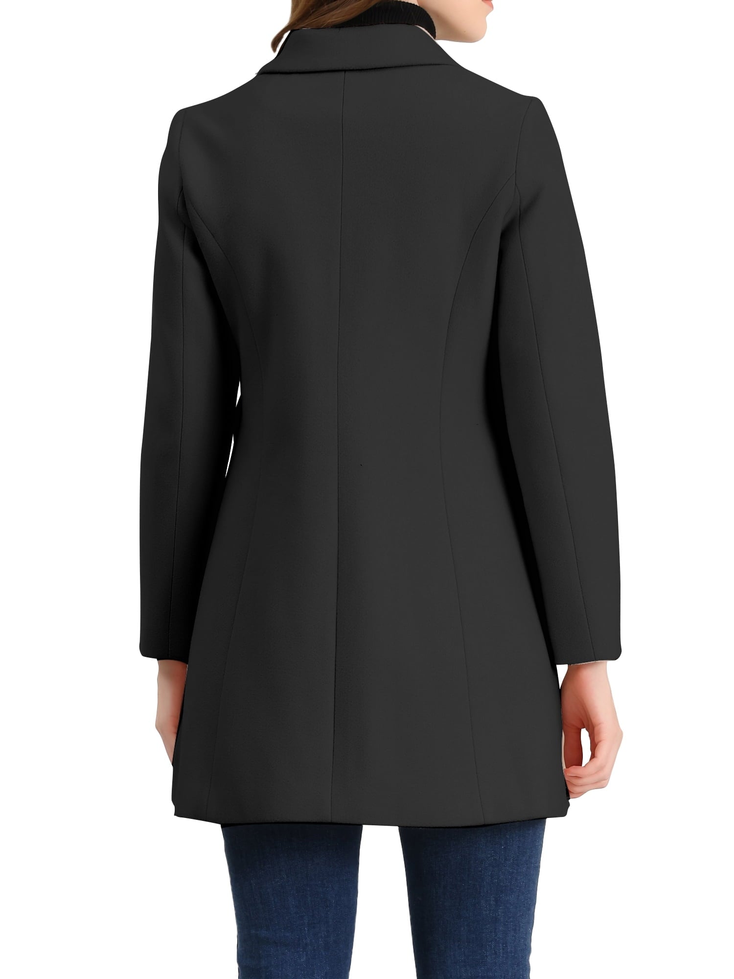 Women's Vintage Lapel Coat Single Breasted Mid-Length Winter Coat