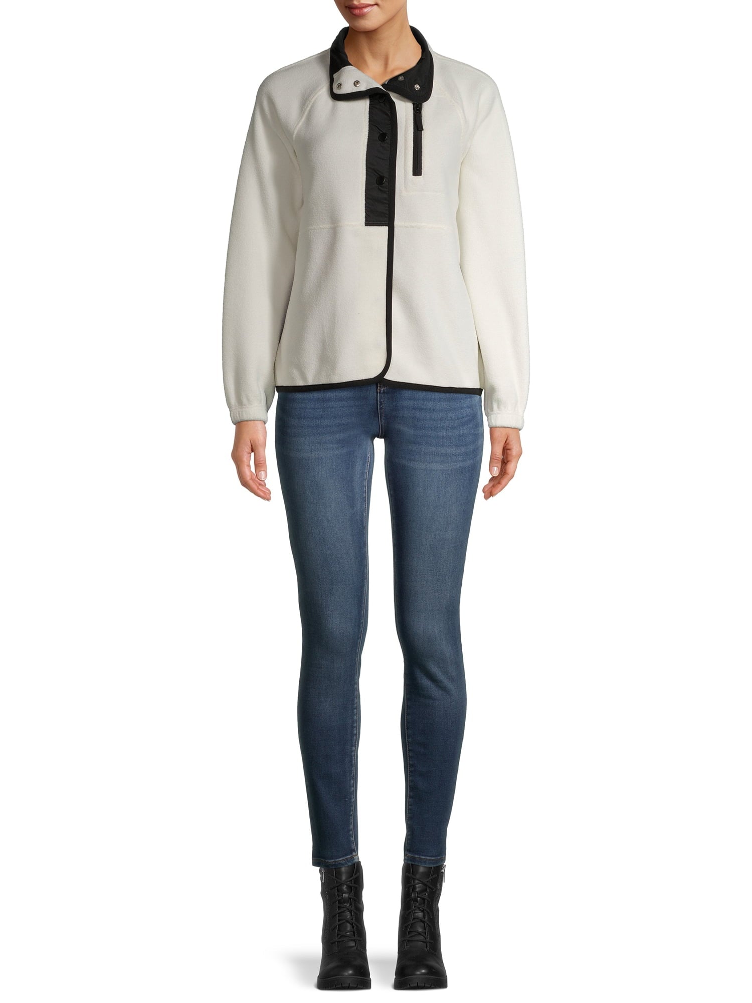 Women's half-snap wool pullover