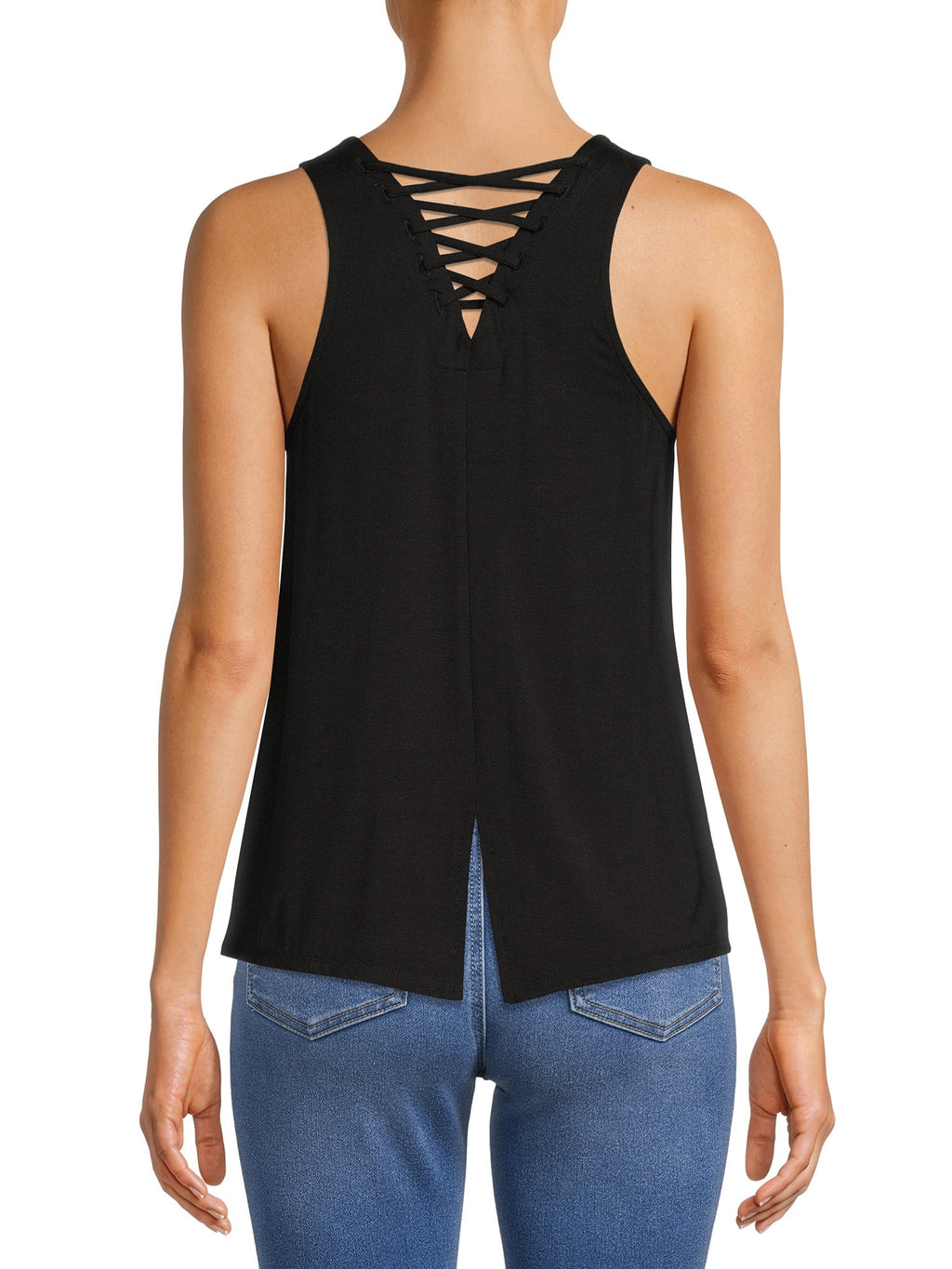 Sleeveless Tie Back Graphic Tank Top
