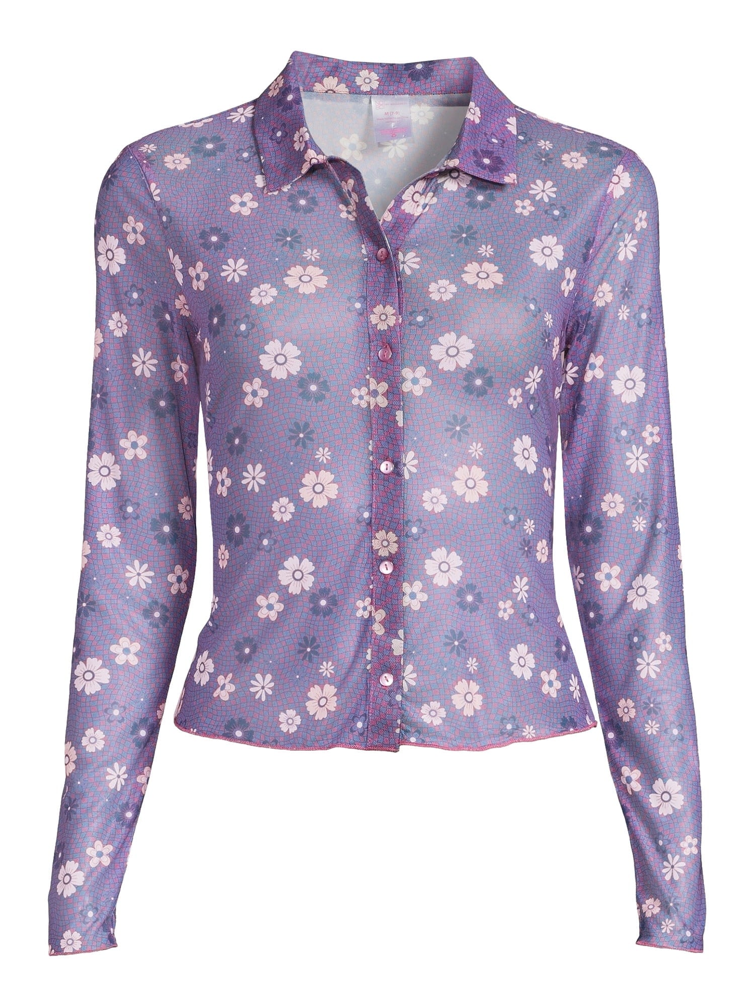 Long Sleeve Mesh Shirt