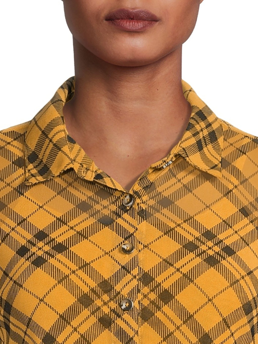 Printed mesh shirt with camisole, two-piece set