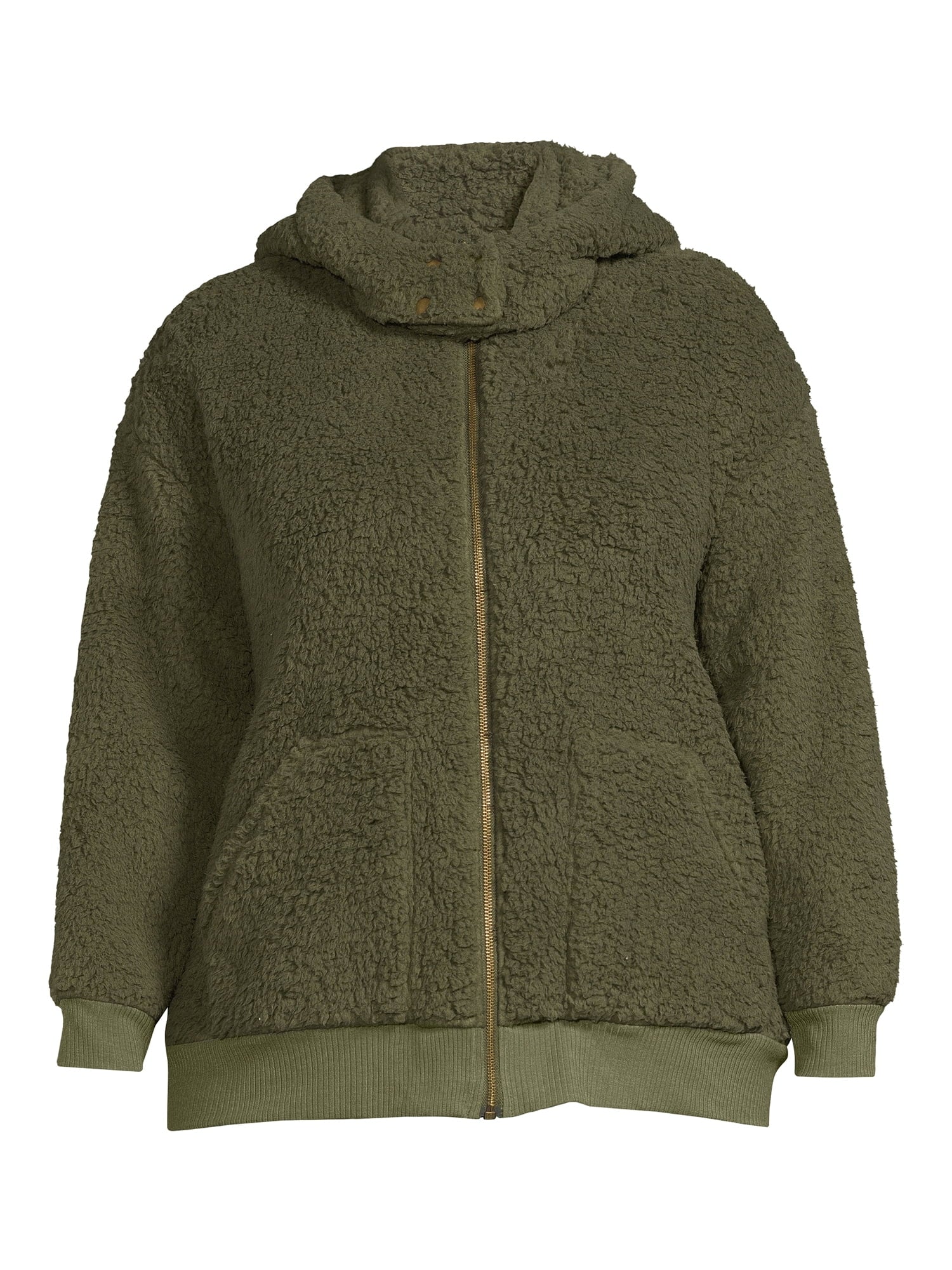 Women's Plus Size Full Zip Sherpa Jacket