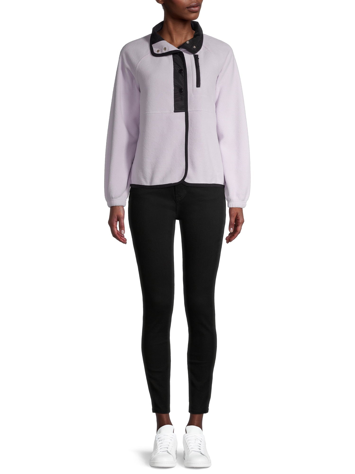 Women's half-snap wool pullover