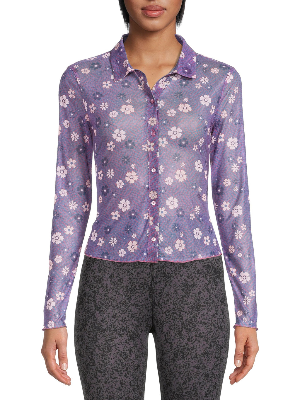 Long Sleeve Mesh Shirt