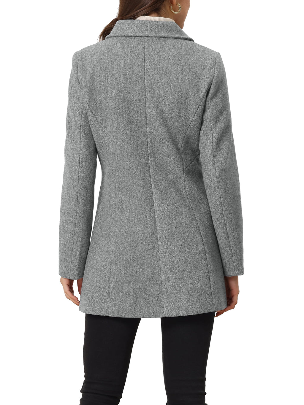 Women's Vintage Lapel Coat Single Breasted Mid-Length Winter Coat