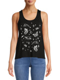 Sleeveless Tie Back Graphic Tank Top