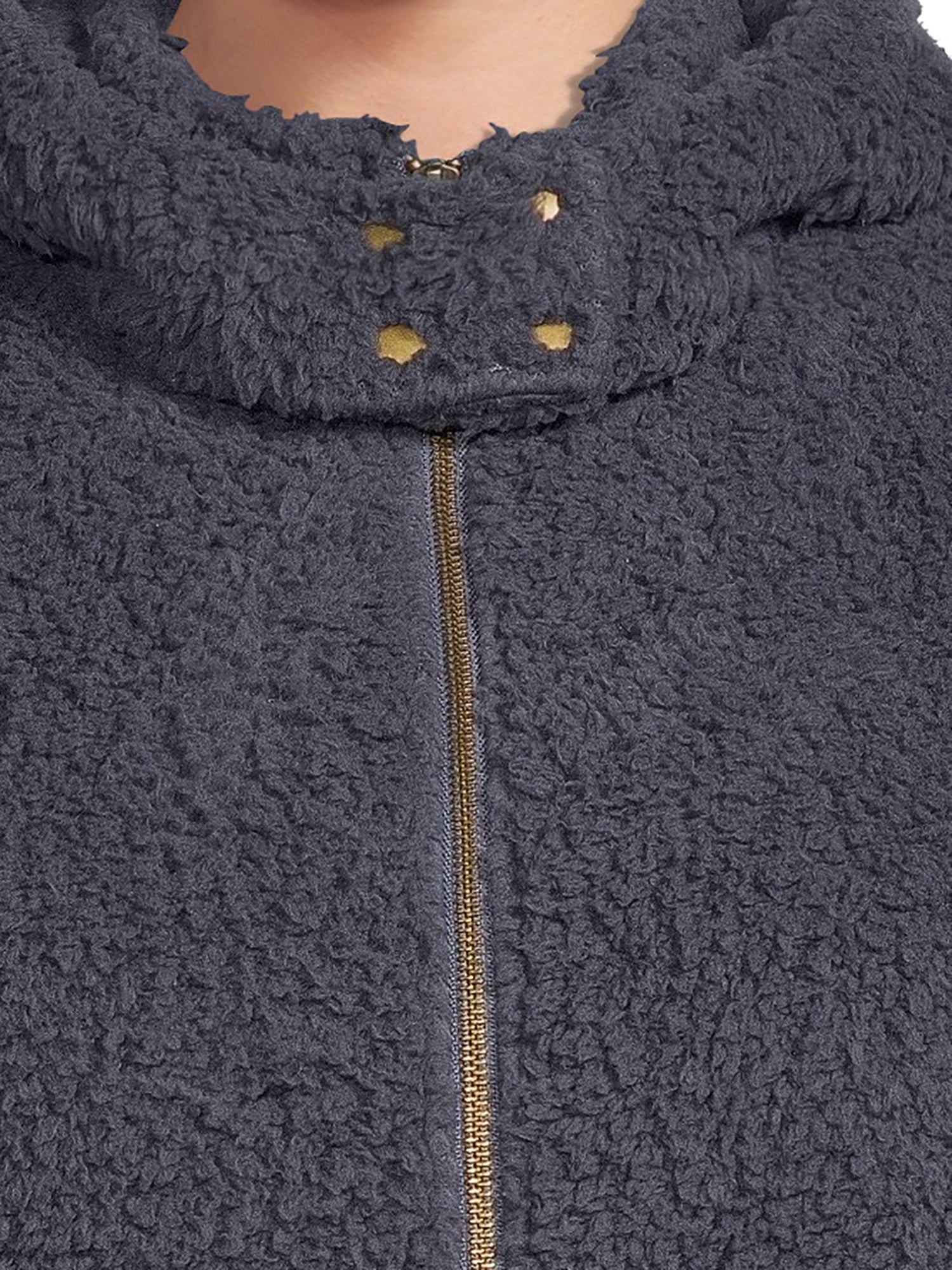 Women's Plus Size Full Zip Sherpa Jacket