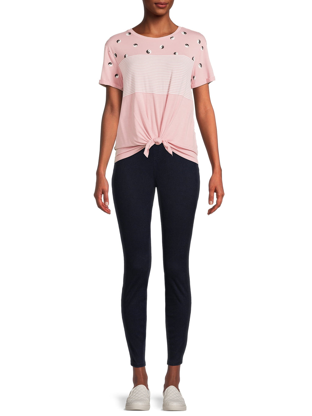 Tie Front Triple Layer T-Shirt