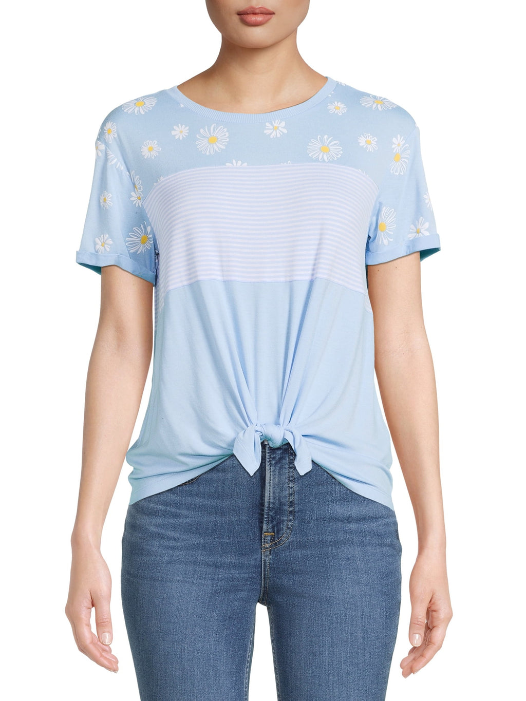 Tie Front Triple Layer T-Shirt