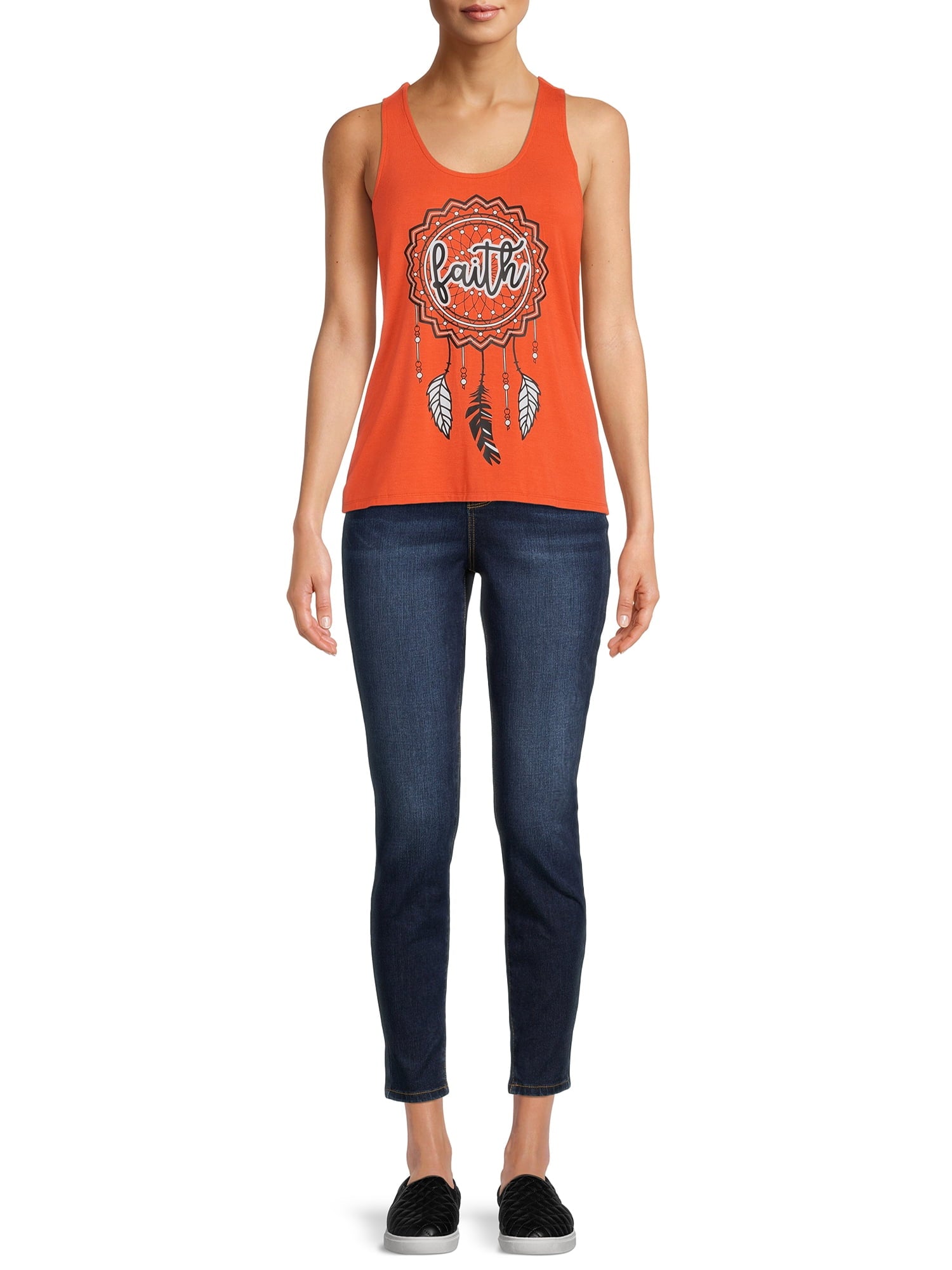 Sleeveless Tie Back Graphic Tank Top